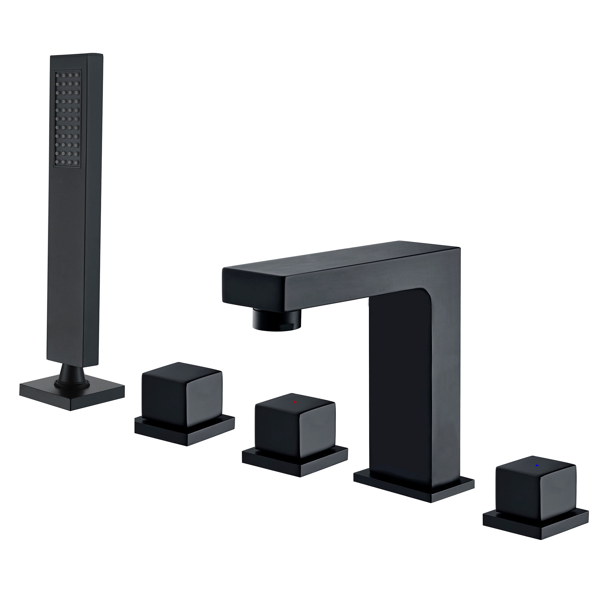 Five Holes Roman Bathroom Bathtub Faucet, Triple Handle Deck Mounted