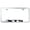 Chrome, variant on Cadilac XTS Laser Etched Logo Cut-Out License Plate Frame (Brushed Chrome)