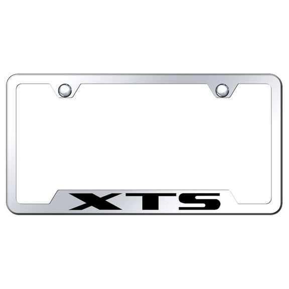 Cadilac XTS Laser Etched Logo Cut-Out License Plate Frame (Chrome)