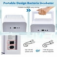 thumbnail image 5 of FOUR E's Scientific 10L Incubator, 35-148℉ Thermostatic Cabinet Lab Incubator for Lab General Purpose, Test, Petri Dishes, Bacteria, Egg Incubation, 12V/110V, 5 of 7