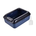 thumbnail image 4 of perfeclan Cat Open Top Pet Litter Tray Cat Litter Container Prevent Sand Leakage Semi Enclosed Cat Toilet Removable Blue Medium, 4 of 9