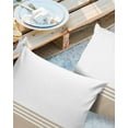 thumbnail image 2 of Pack of 2 Outdoor Pillow Covers, Modern Art Brown White Simple Striped Farmhouse Waterproof Square Throw Pillowcase Cushion Decorative Pillow Covers for Couch Patio Tent, 26x26 in, 2 of 6