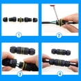 thumbnail image 4 of Amdohai Outdoor Electrical Cable Connector IP68 Waterproof Junction Box External Cord Boxes 3-pin φ7-10mm, 4 of 8