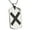 Silver, variant on Stainless Steel Niwa Samurai Crest Engraved Dog Tag Pendant Necklace