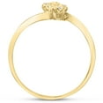 thumbnail image 3 of SuperJeweler Flower Shaped Diamond Promise Ring In Yellow Gold For Women, 3 of 6