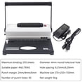 thumbnail image 3 of TOOL1SHOoo Electric Coil Inserter Manual Coil Punch & Binding Machine Pitch - Professionally Bind Presentations and Documents Strong and Durable Machine, 3 of 10