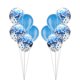thumbnail image 2 of Billuyoard 11 Uds. Globos de confeti de látex de ágata para niño y niña, decoración para fiesta de 1er cumpleaños, globos de aluminio Kits de decoración para fiestas ágata azul+confeti azul, 2 of 5
