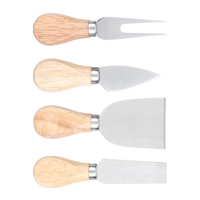 4 Unids/set Cuchillos De Queso De Acero Inoxidable De Madera Cortador De Cuchillos De Queso Juego De Herramientas De Cocina