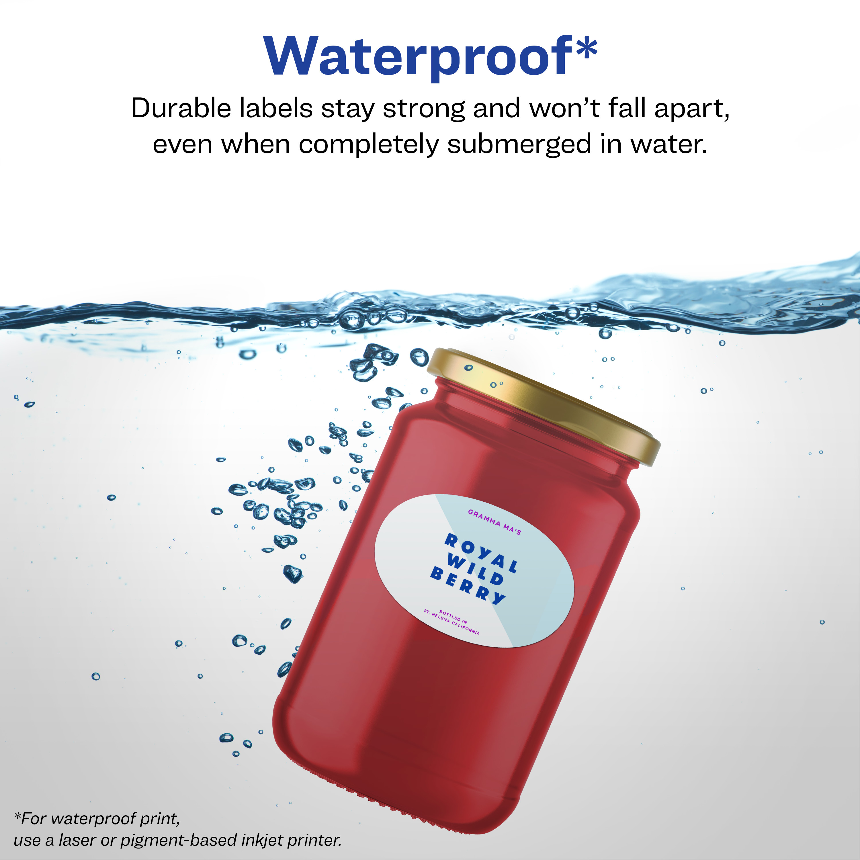 Avery 2" x 3-1/3" Waterproof Oval Labels, 200 Labels