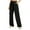 Black, variant on Tittly Cargo Pants Women Palazzo Pants Womens Daily Elastic Waist Pockets Straight Solid Color Casual Pants Loose Pockets Cargo Long Trousers Wide Leg Pants Woman Cargo Joggers Beige L