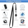 thumbnail image 4 of DIYMAG24 Pcs ID Badges Holder, Clear ID Card Holder with Clip & 25in Retractable Lanyards for Office/School(Black), 4 of 5