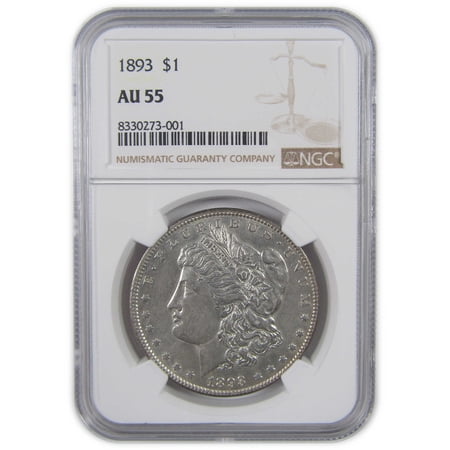 1893 Morgan Dollar AU 55 NGC Silver $1 Coin SKU:I18252