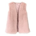 thumbnail image 2 of Xdegoge Womens Casual Faux Fur Vest Daily Loose Sleeveless Furry Coat Cropped Solid Color Coats Button V Neck Jacket Cold Weather Keep Warm Jackets Fall Winter Fashion Thermal Outerwear, 2 of 4