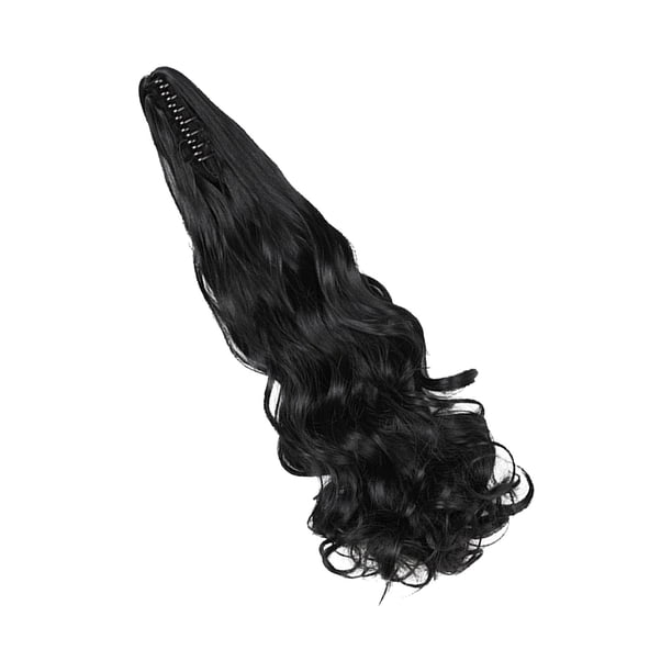 Peluca de cola de caballo rizada larga y ondulada para mujer, pinza sintética con pinza para extensión de cabello de 19,7 pulgadas