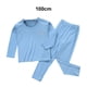 thumbnail image 3 of Sonducket Ropa interior térmica para niños, ropa interior elástica de manga larga con cuello para otoño e invierno, ropa interior para el Pijama Azul 100cm, 3 of 6