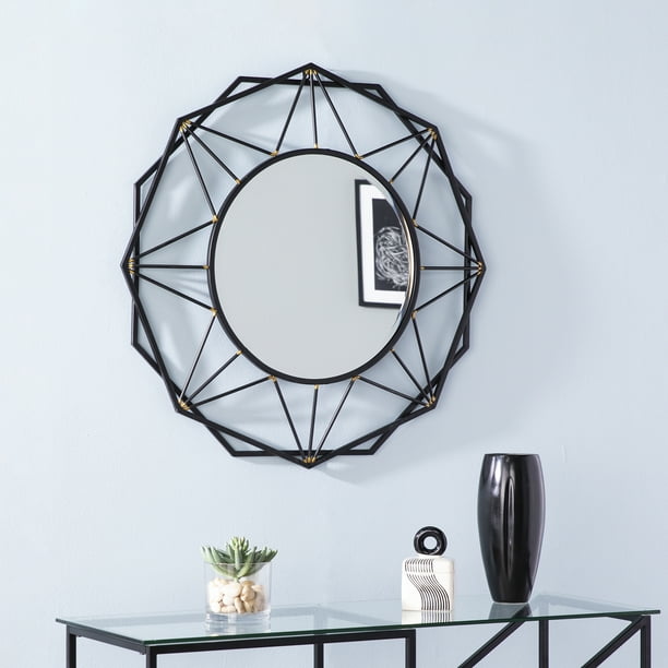 Tarmor Modern Decorative Wall Mirror Black And Gold Com - Black Decorative Wall Mirror