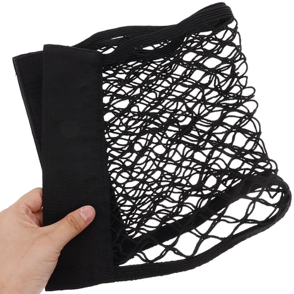 Luxshiny Black Elastic Car Mesh Net Organizer for Trunk Storage and Seat Back, Vehicle Storage Solution