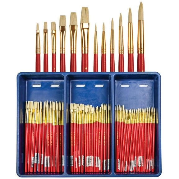 Royal & Langnickel Economy White Bristle Brush Assortment