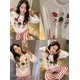 thumbnail image 1 of Pijama de Hello Kitty estilo japonés estilo Instagram, pantalones de manga larga para mujer, ropa de casa para estudiantes con dibujos animados de primavera y otoño, 1 of 5