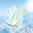 thumbnail image 5 of LJEFF Toddler Moisture-Wicking Crew Neck T-Shirt, Lightweight Breathable Quick Dry Athletic Soft Kids Active Top Green Size 5, 5 of 7