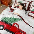 thumbnail image 4 of Castle Fairy Teens Red Truck 7-Piece Bedding Comforter Set,Geometric Lattice King Bedding Sets,Festival Xmas Ultra Soft Bed Sheets,Breathable Home Decor, 4 of 8