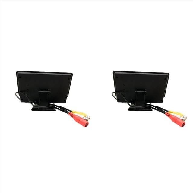 2X Monitor Retrovisor LCD 4,3 Pulgadas Cámara de Visión Trasera para Automóvil Kit de Estacionamiento de Marcha Atrás Visión A Prueba