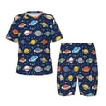thumbnail image 1 of Balery Planets And Stars Conjunto de Pijama Infantil de Manga Corta con Estampado – Ropa de Dormir de Algodón Suave-4X-Large, 1 of 6