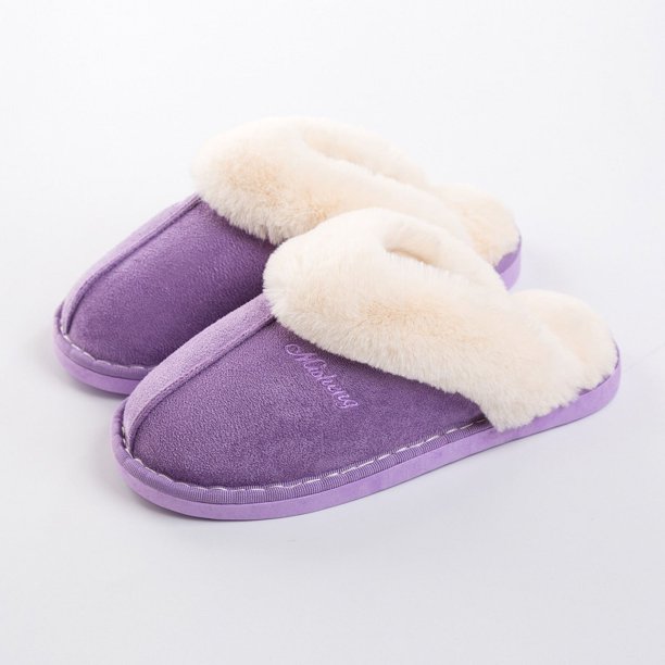 Pantuflas de mujer con espuma viscoelástica, suaves y sin cordones, forradas de gamuza y suela antideslizante, para interior y exterior.