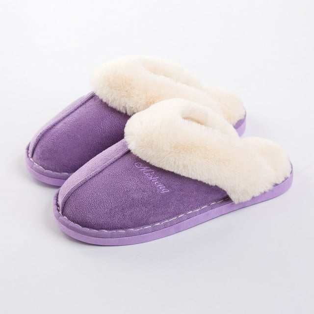 Pantuflas de mujer con espuma viscoelástica, suaves y sin cordones, forradas de gamuza y suela antideslizante, para interior y exterior.