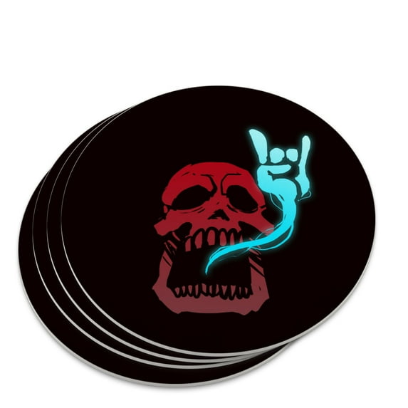 Rock and Roll Soul Skull Novelty Coaster Set