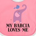 thumbnail image 4 of Inktastic Grandchild My Babcia Loves Me Girls Baby Bib, 4 of 4