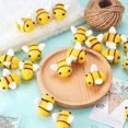 thumbnail image 4 of Muyoka Kyoffiie 30 piezas de felpa amarilla de fieltro de lana de abejorro, mini bolas de manualidades de abeja, juguetes de bricolaje, accesorios de manualidades para baby shower, fiesta, guardería Muyoka Hogar, 4 of 7