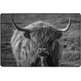thumbnail image 4 of SKYSONIC Cool Cattles Highlands Meadow Non-Slip Area Rug, Rustic Cow Animal Floor Carpet Comfort Floor Mats Decor for Indoor Front Porch Living Room Bedroom Kitchen, 36"x24", 4 of 5