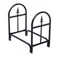 thumbnail image 6 of Firewood Rack 2ft Heavy Duty Steel Log Holder - Outdoor Firewood Storage - Black Powder Coated - Wood Holder for Porch, Deck, Patio - Fireplace & Wood Stove, 6 of 9