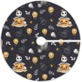 thumbnail image 1 of FMSHPON Halloween Skulls Pumpkin Xmas Christmas Tree Skirt Stand Mat for Holiday Party Decoration Indoor Outdoor 48 inches, 1 of 6