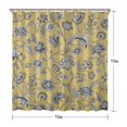 thumbnail image 5 of Waterproof Lemon Flower Shower Curtain 72x72 Inch Boho Style Polyester Unique Shower Curtain for Bathroom Hotel Home Decor with 12 Plastic Hooks, 5 of 5