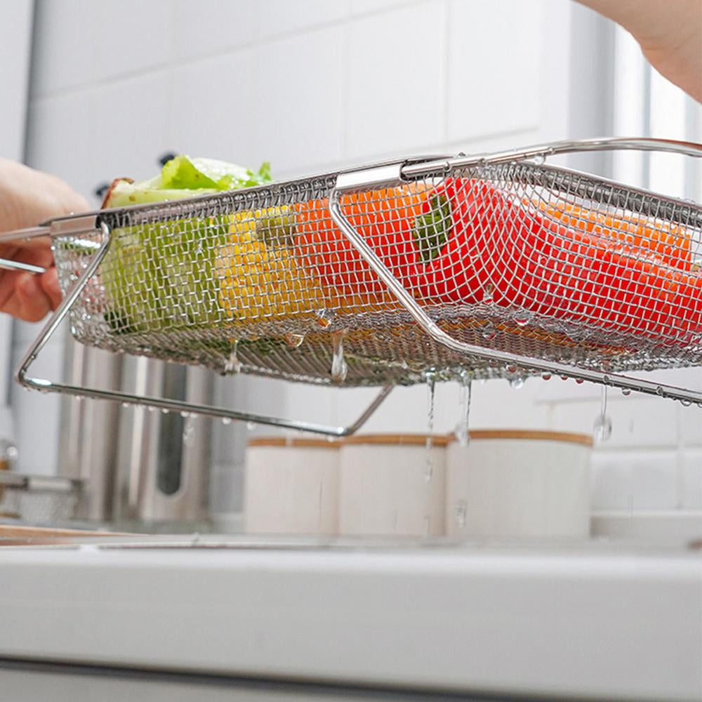 Ksruee Sink Drain Basket Counter Dish Drainer Retractable Basket Strainer  for Sink Stainless Steel Over The Sink Dish Rack Retractable Draining Rack  for Home top sale - Walmart.com
