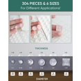 thumbnail image 4 of Topes adhesivos transparentes para puertas de gabinete ONUEMP, 304 piezas, goma transparente, 4 of 7