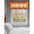 thumbnail image 3 of Thanksgiving Pumpkin Valances for Windows Fall Leaves Retro Beige Texture Rod Pocket Curtains Valance Short Window Treatment Drapes for Living Room, Bedroom Bathroom 54"&nbsp;W x 18" L, 3 of 5