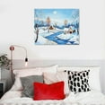 thumbnail image 5 of JRXY Winter Landscape Frozen River In The Forest Lake House Canvas Wall Art picture 3, 5 of 5