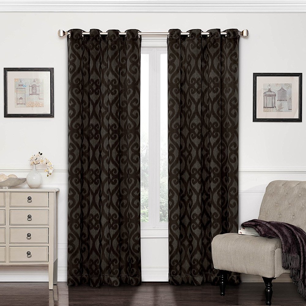 Eclipse 12427052084Aub Patricia 52-Inch By 84-Inch Blackout Grommet