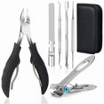 thumbnail image 1 of INF Pedicure kit with 6 foot care tools Black, 1 of 5