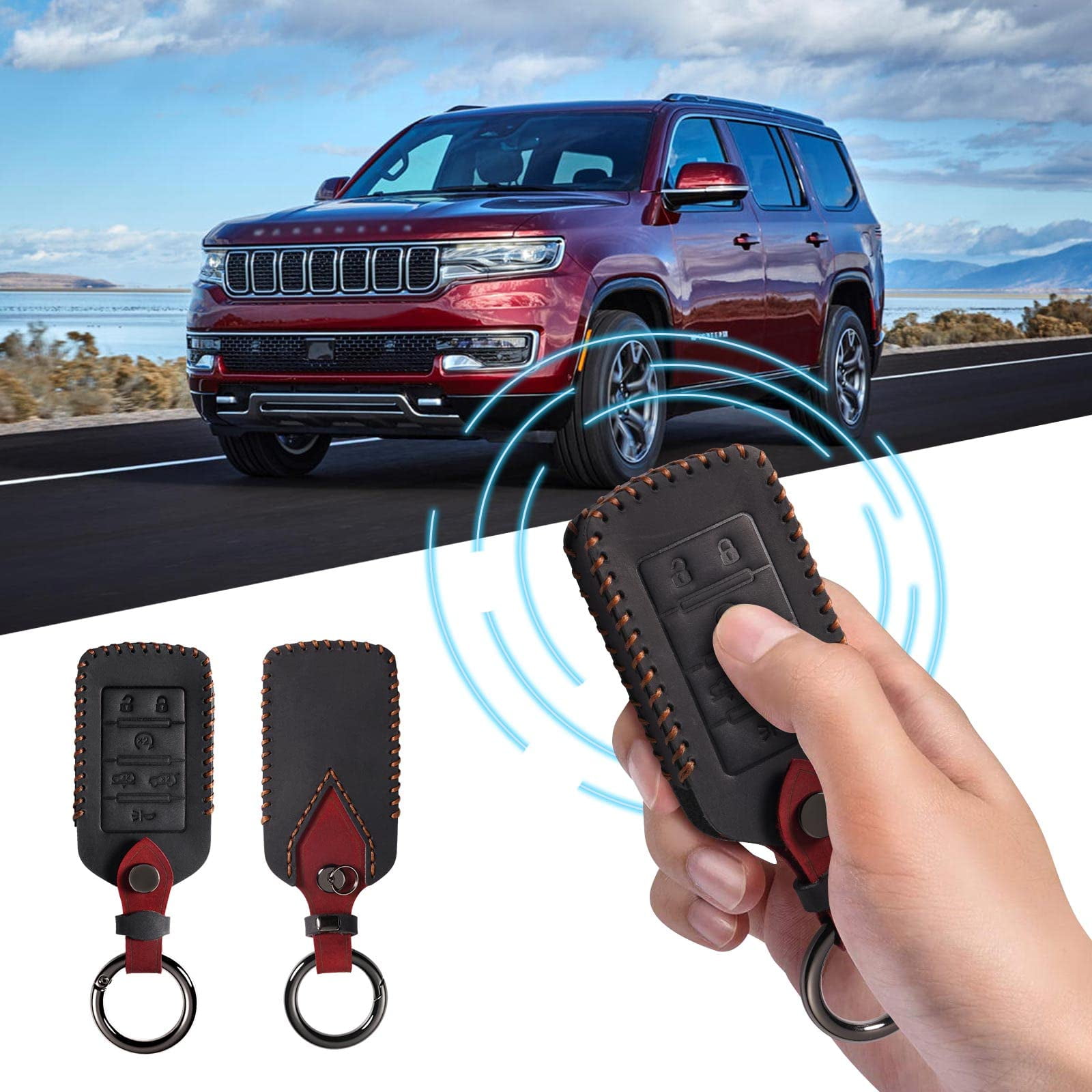 Custom Fit for Key Cover 2022 2023 Jeep Wagoneer / Grand Wagoneer Key