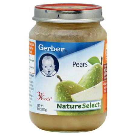 Gerber 3rd Foods Nature Select Pears Jar, 6 Oz.