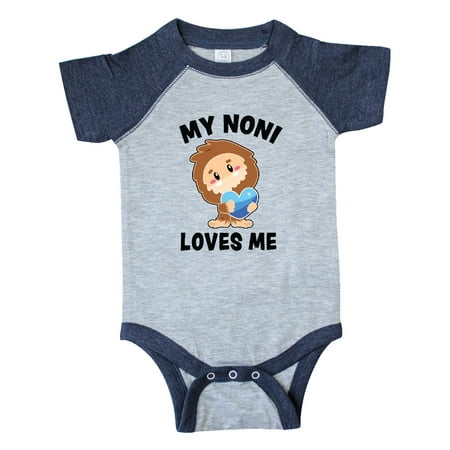 

Inktastic Cute Bigfoot My Noni Loves Me Gift Baby Boy Bodysuit