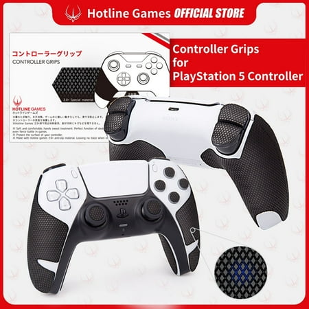 Hotline Games Wireless Game Controller Grip Tape for Playstation 5/ P5 Handle Grips+Buttons+Triggers Black 1 Count Hotline Games Wireless Game Controller Grip Tape for Playstation 5/ P5 Handle Grips+Buttons+Triggers Black 1 Count