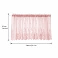 thumbnail image 2 of Embroidered Lace Window Valance, 74x61cm Farmhouse Small Window Curtain for Living Room, Boho Light Filtering Curtain Tier for Kitchen, Bathroom and Farmhouse, 2 of 8