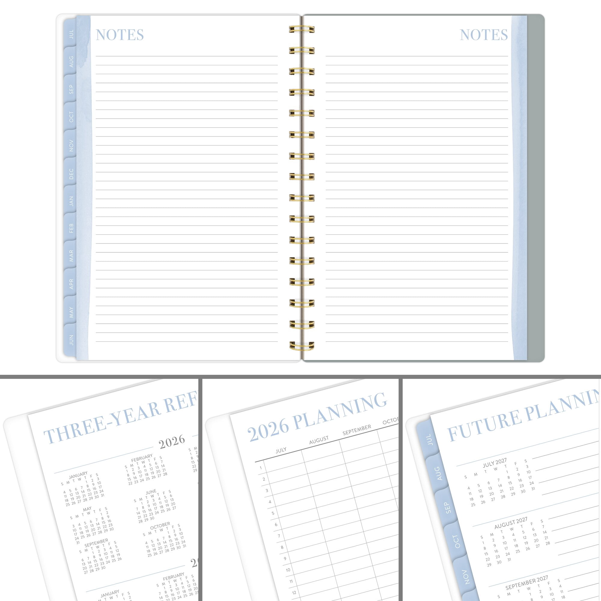 Leah Bisch for Mead Cambridge Academic 2026-2027 Weekly Monthly Planner Peony
