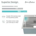 thumbnail image 6 of Ravi Dual Basin 33 x 22 Topmount Kitchen Workstation Sink, 6 of 12