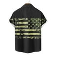 thumbnail image 6 of Elvqul Mens American Flag Shirts Lapel Black 4th of July T Shirts Button up Travel Summer Short Sleeve Shirts for Men Star, 6 of 6